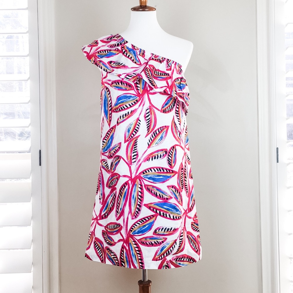 NWT J Crew one shoulder floral dress